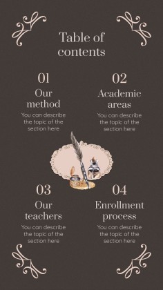 Dark Academia Aesthetics Schule Präsentationsvorlage