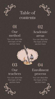 Dark Academia Aesthetics Schule Präsentationsvorlage