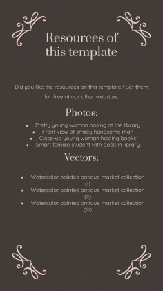 Dark Academia Aesthetics Schule Präsentationsvorlage