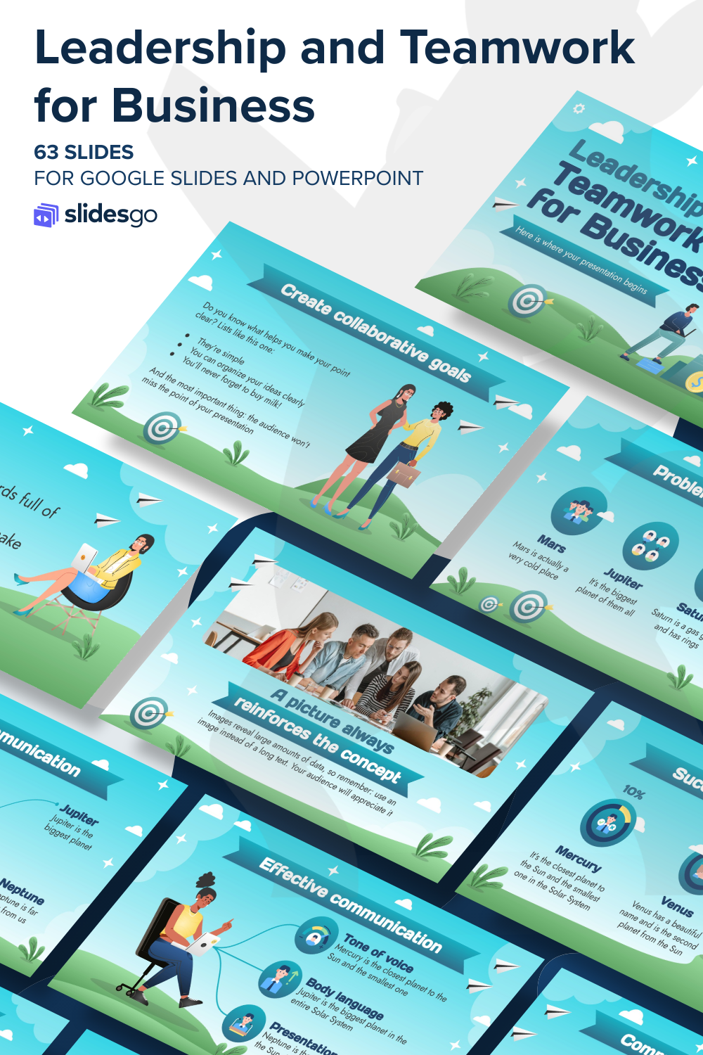 Leadership and Teamwork for Business | Google Slides & PPT
