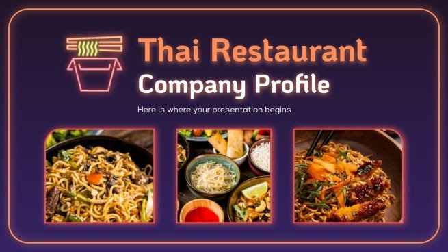 Thai Restaurant Company Profile Google Slides PPT