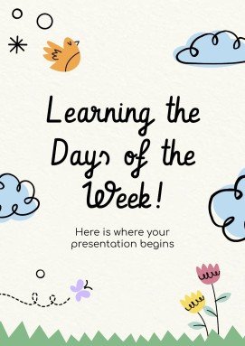 Lerne die Tage der Woche! Präsentationsvorlage