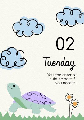 Lerne die Tage der Woche! Präsentationsvorlage