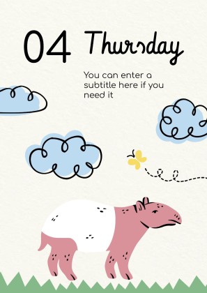 Lerne die Tage der Woche! Präsentationsvorlage