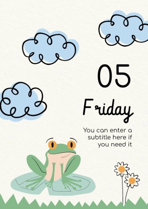 Lerne die Tage der Woche! Präsentationsvorlage