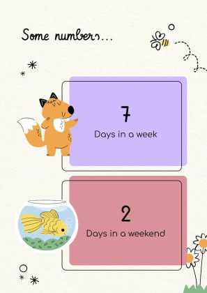 Lerne die Tage der Woche! Präsentationsvorlage