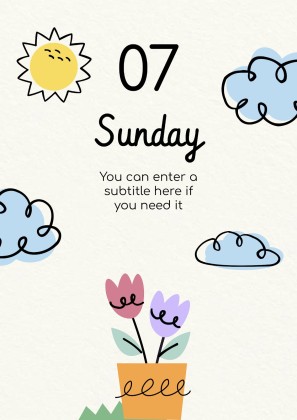 Lerne die Tage der Woche! Präsentationsvorlage