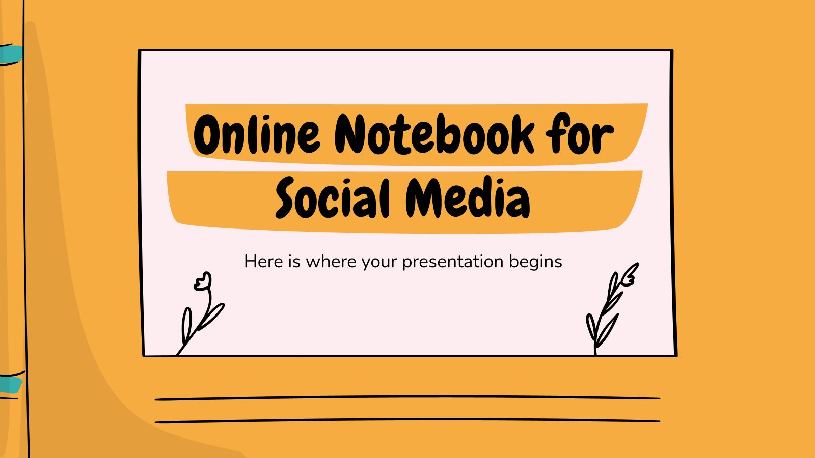 Online Notizbuch IG Post für Soziale Medien Präsentationsvorlage