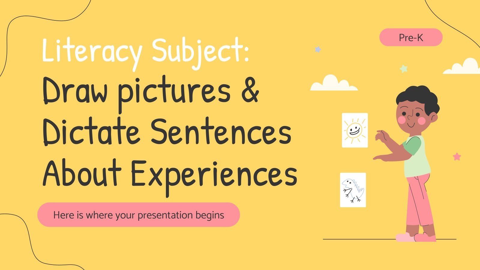 Drawing pictures & Dictating Sentences About Experiences