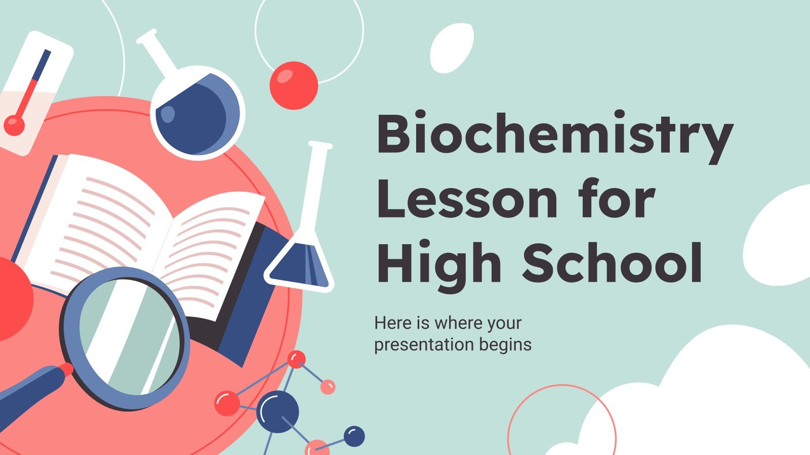 Biochemistry Lesson for High School presentation template 