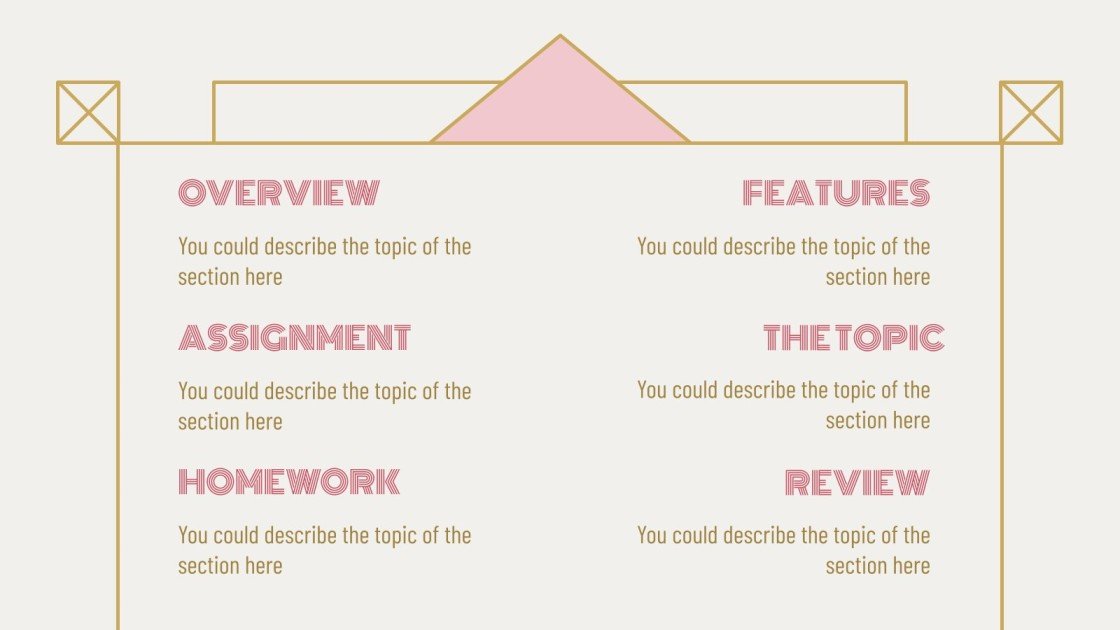 Art Deco Lesson Google Slides theme and PowerPoint template