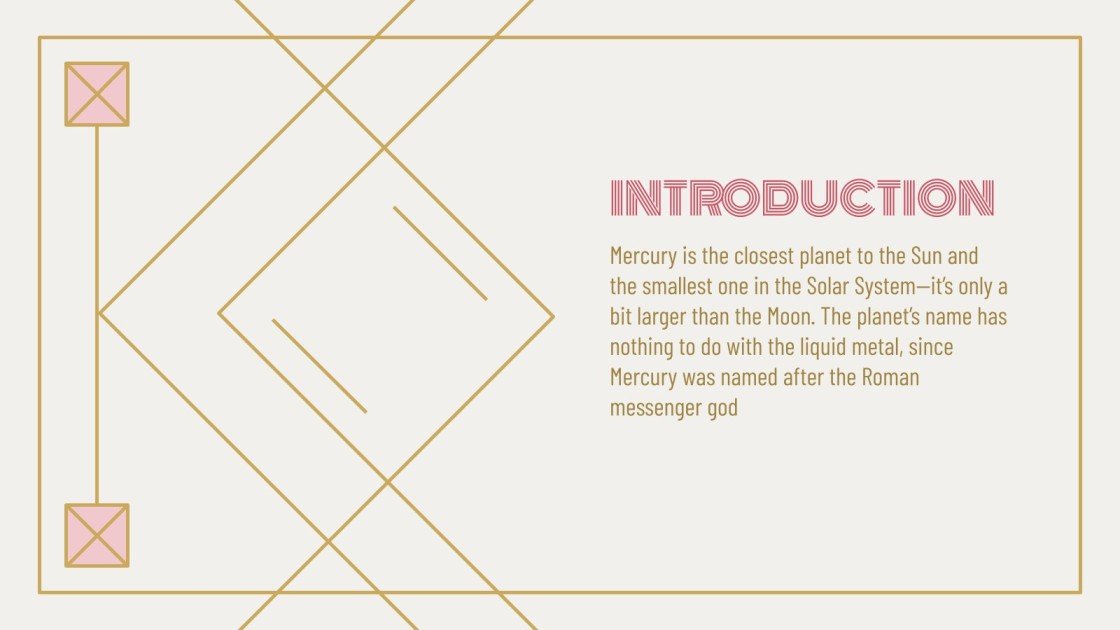 Art Deco Lesson Google Slides theme and PowerPoint template