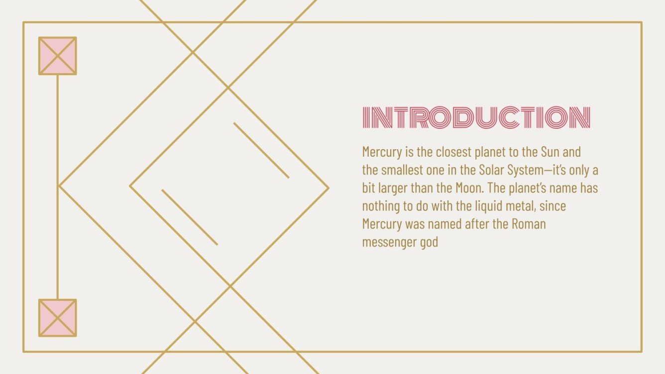 Art Deco Lesson Google Slides theme and PowerPoint template