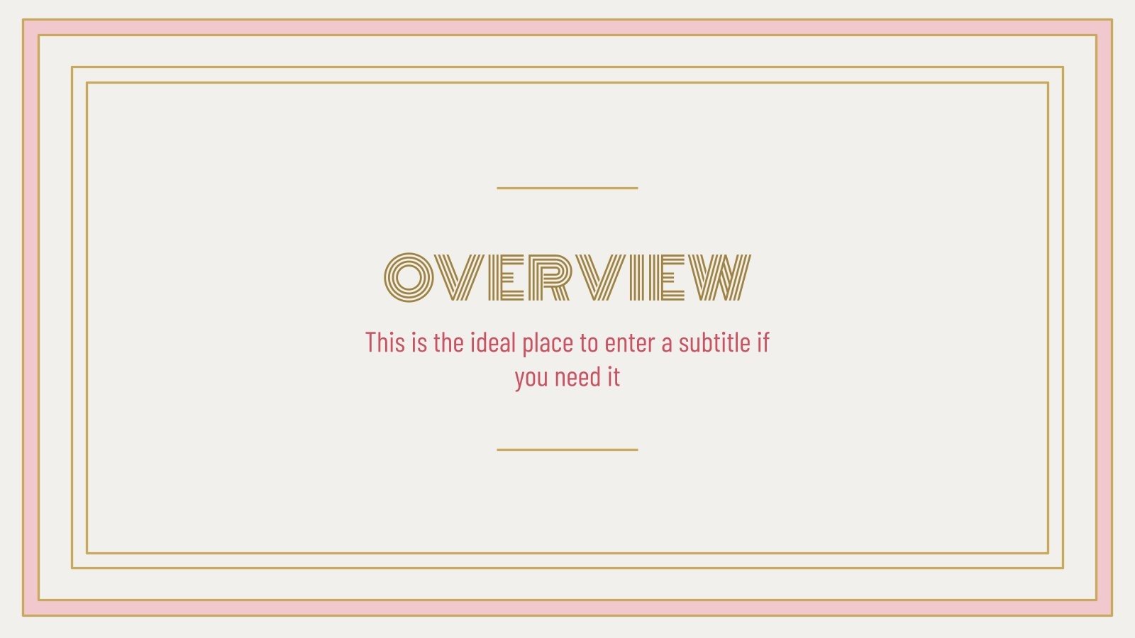 Art Deco Lesson Google Slides theme and PowerPoint template