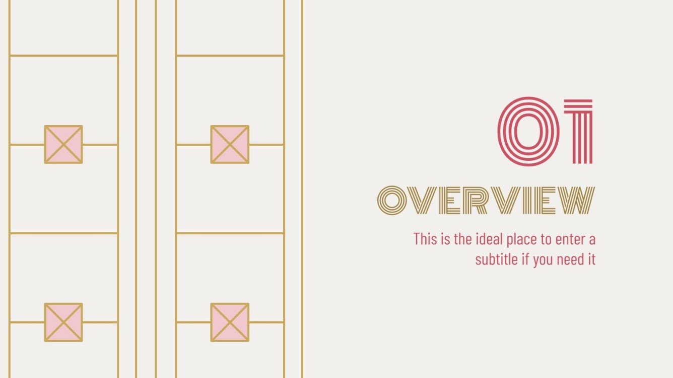 Art Deco Lesson Google Slides theme and PowerPoint template