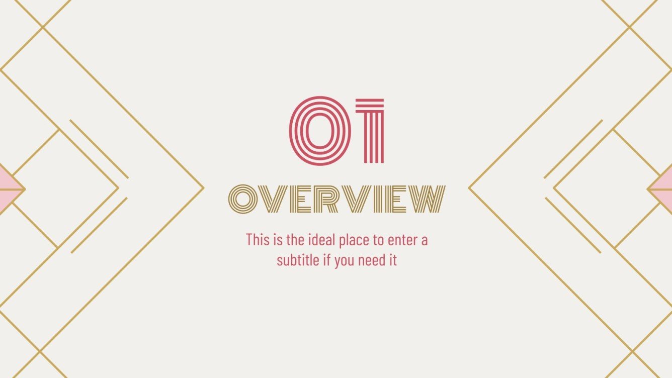 Art Deco Lesson Google Slides theme and PowerPoint template