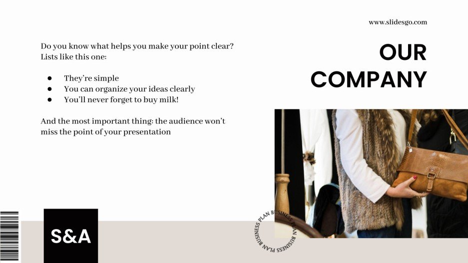 Shoes and Accessories Store Business Plan Google Slides & PPT