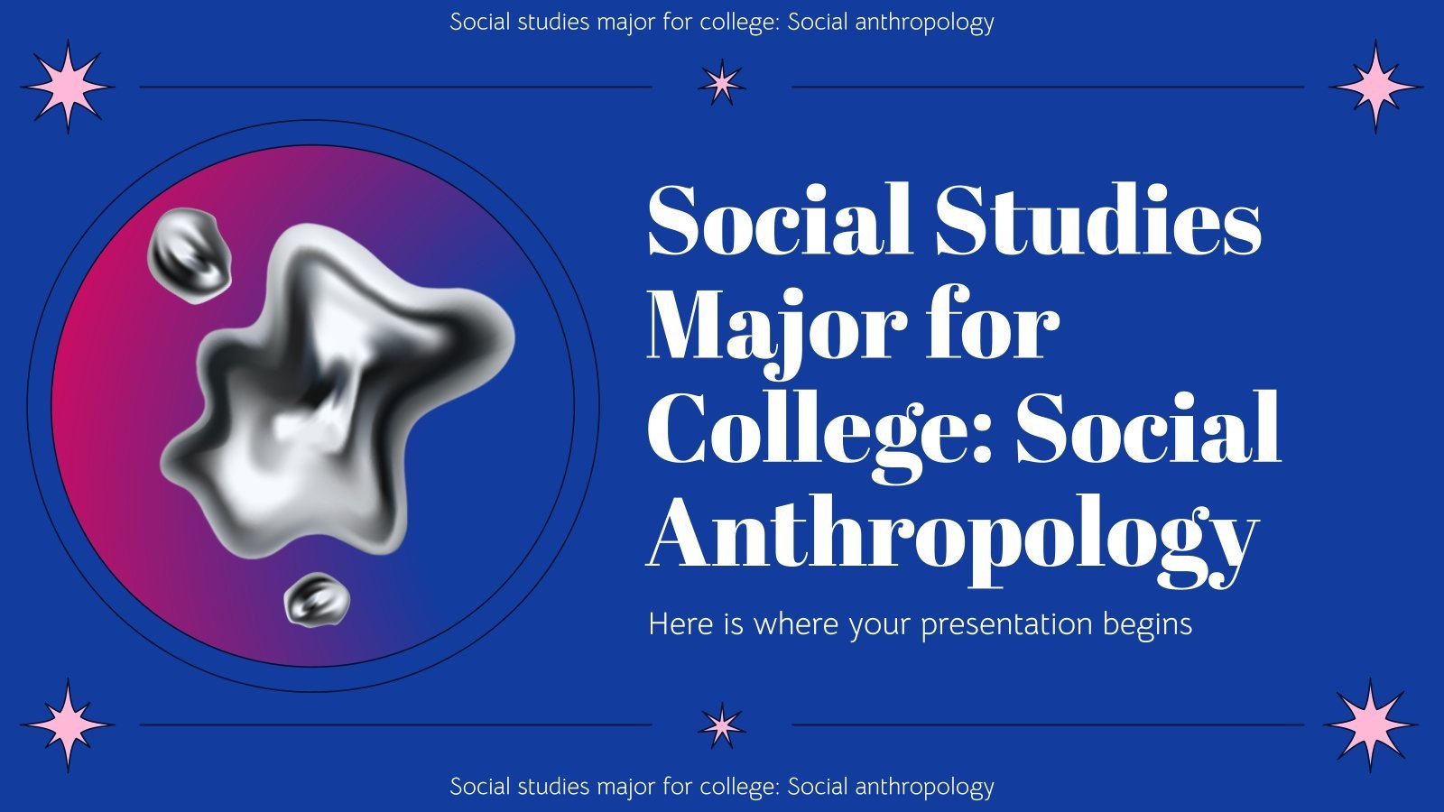 Social Studies Major for College: Social Anthropology presentation template 