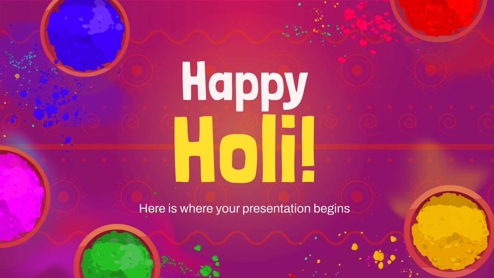 Happy Holi! presentation template 