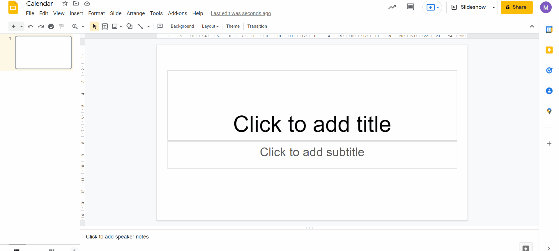 How to Make a Calendar in Google Slides