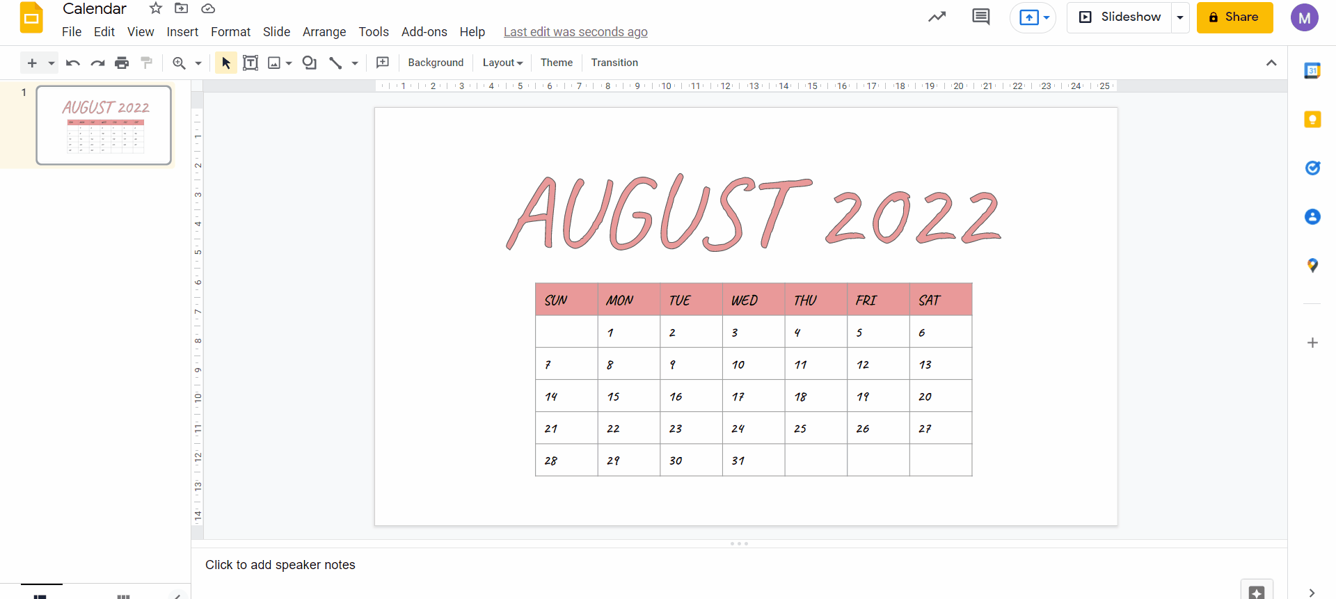 how-to-make-a-calendar-in-google-slides