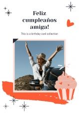 ¡Feliz Cumpleaños, Amiga! Präsentationsvorlage