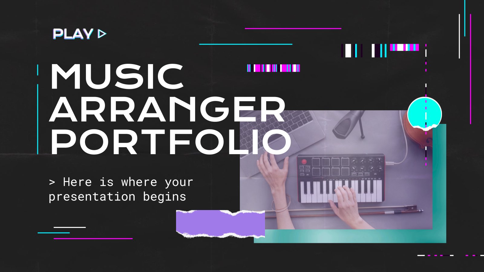 Music Arranger Portfolio presentation template 