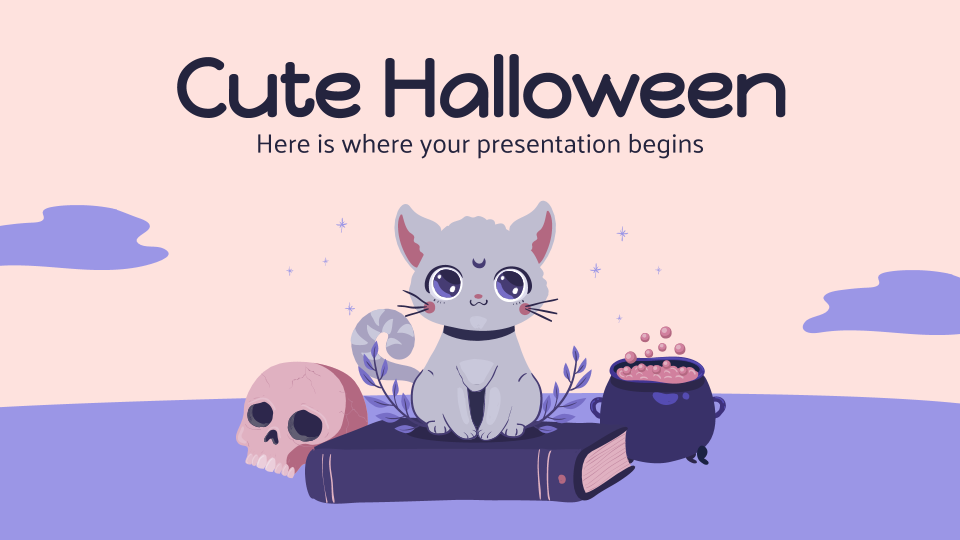 Cute Halloween presentation template 