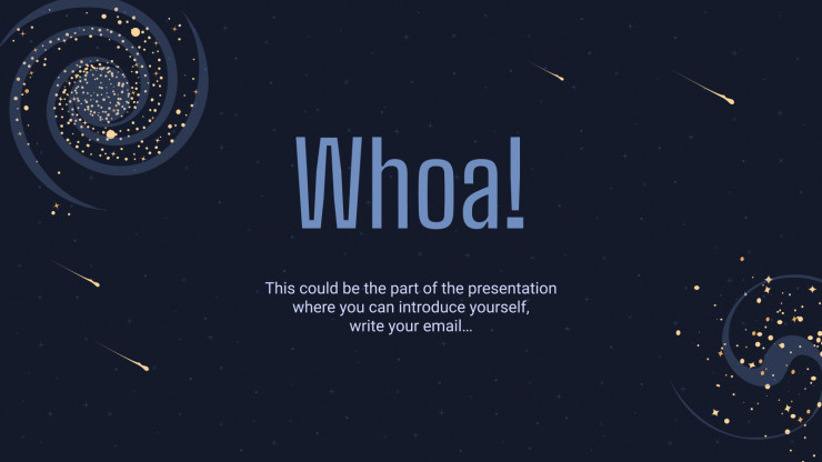 Plantilla de presentación El espacio y las galaxias