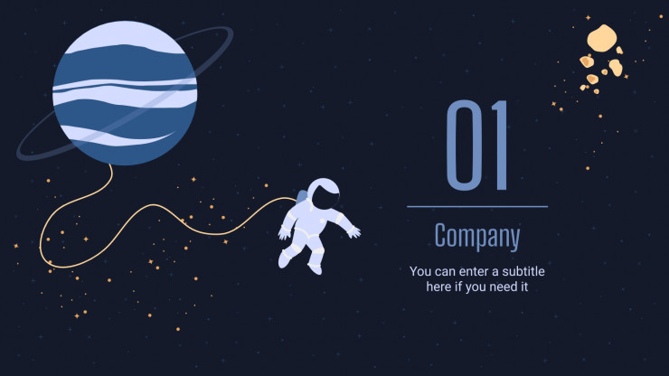 Plantilla de presentación El espacio y las galaxias