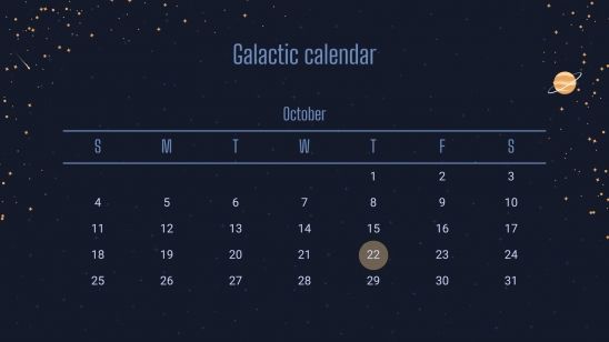Plantilla de presentación El espacio y las galaxias