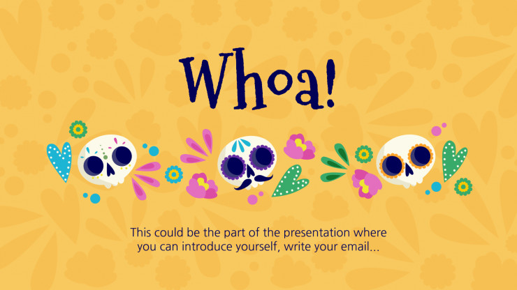 Plantilla de presentación Patrones del Día de Muertos