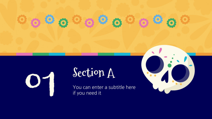 Plantilla de presentación Patrones del Día de Muertos