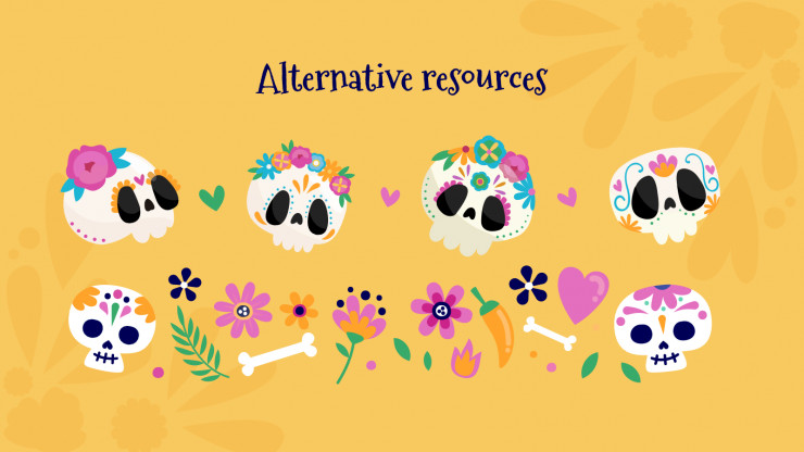 Plantilla de presentación Patrones del Día de Muertos