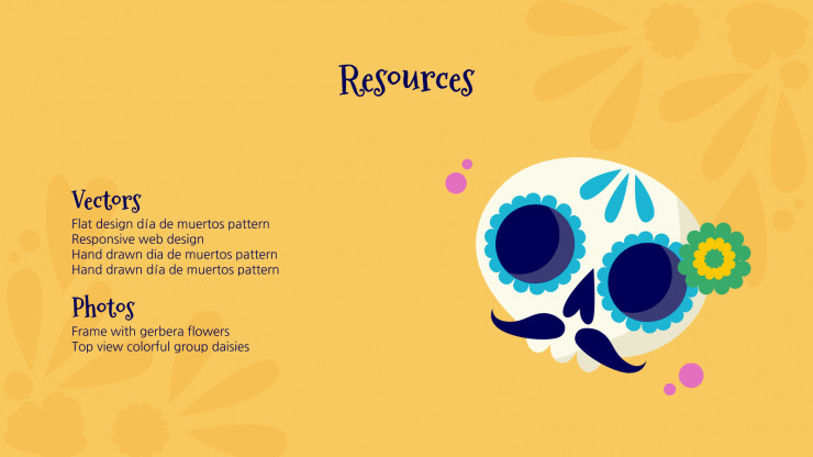 Plantilla de presentación Patrones del Día de Muertos