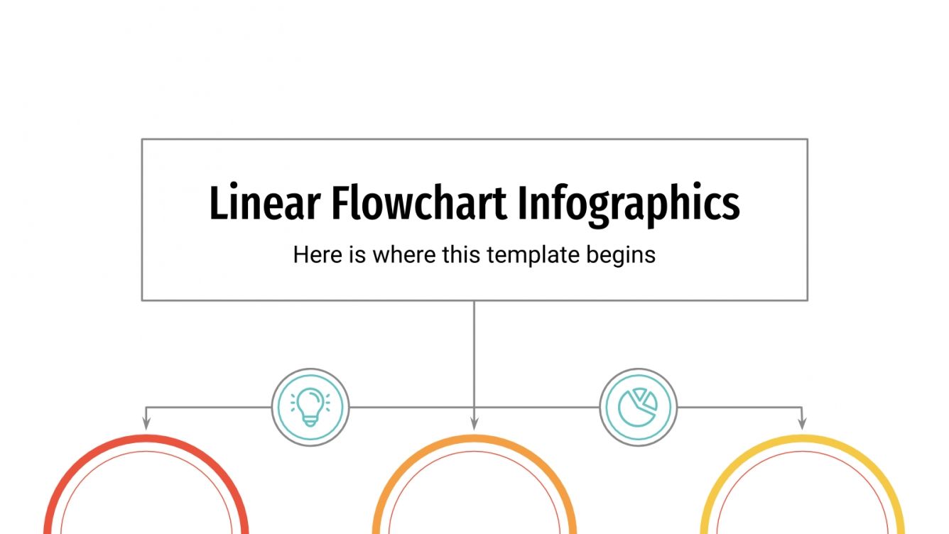 Linear Flowchart Infographics for Google Slides and PowerPoint