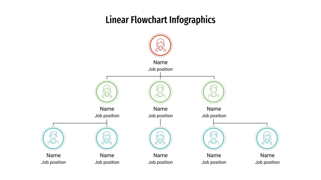 Linear Flowchart Infographics for Google Slides and PowerPoint