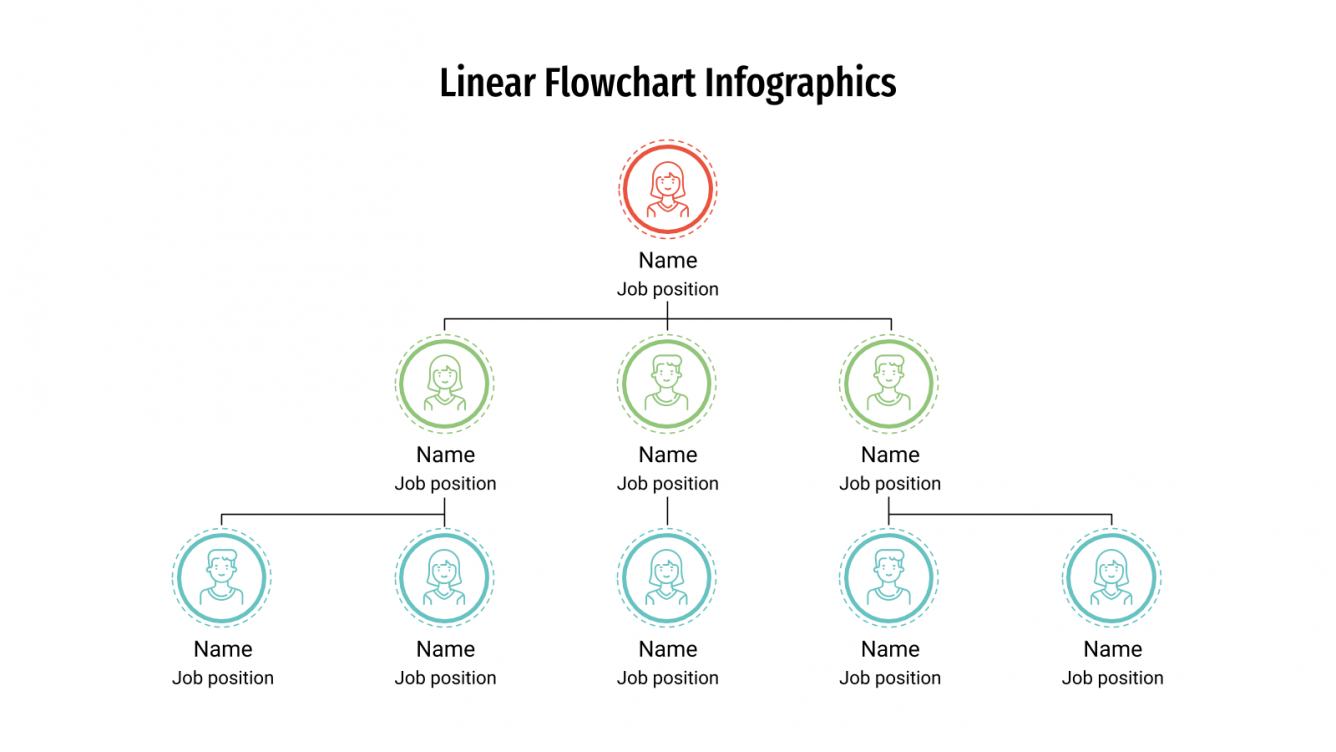 Linear Flowchart Infographics for Google Slides and PowerPoint