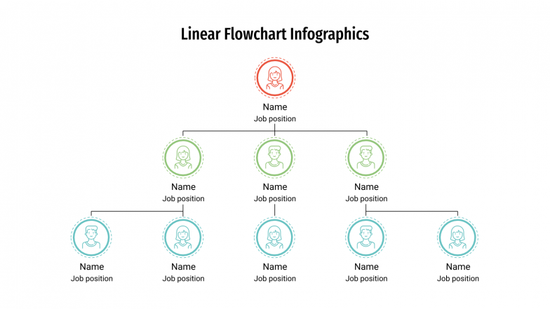 Linear Flowchart Infographics for Google Slides and PowerPoint