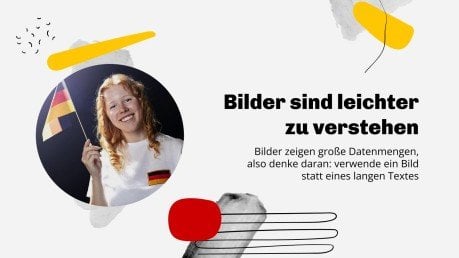 Marketing Folien mit der deutschen Flagge Präsentationsvorlage