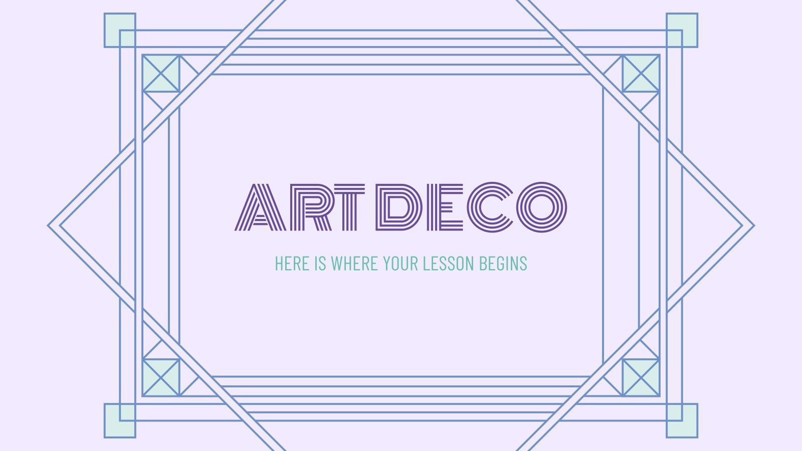 Art Deco Lesson Google Slides theme and PowerPoint template