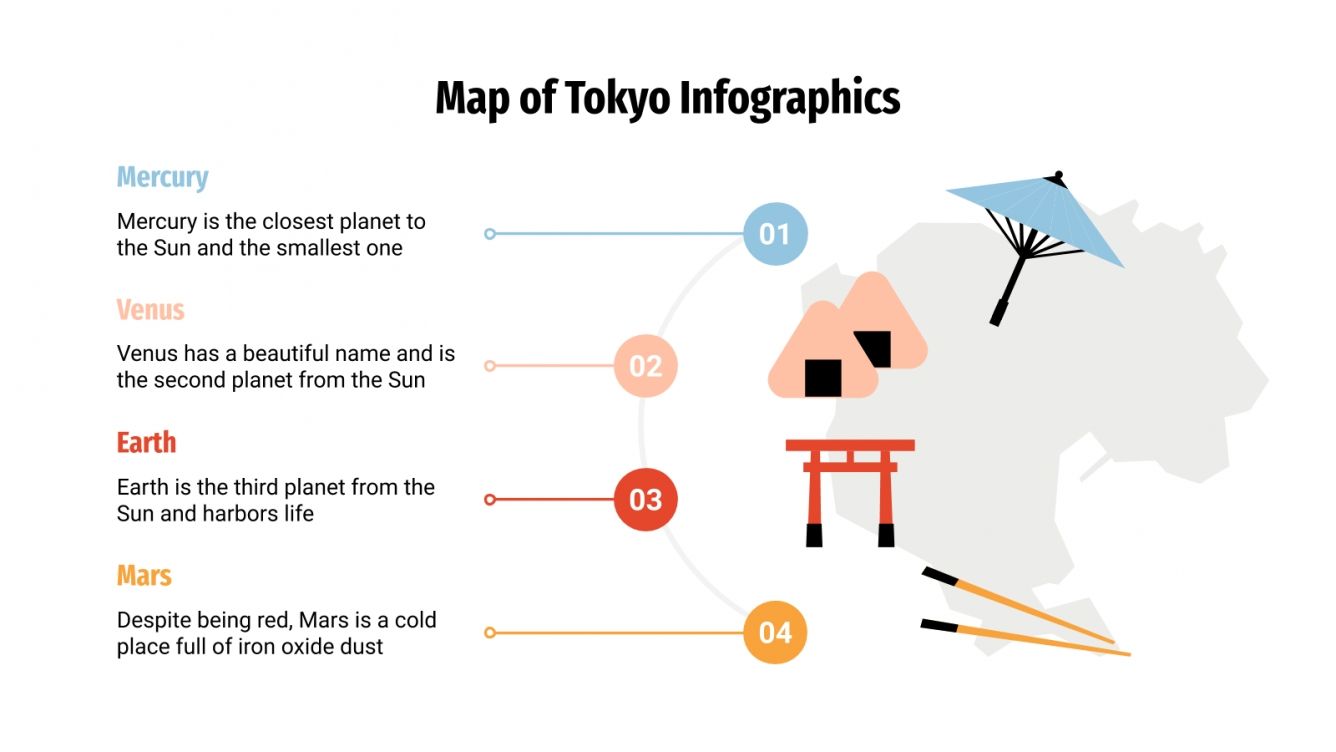 Map of Tokyo Infographics for Google Slides and PowerPoint