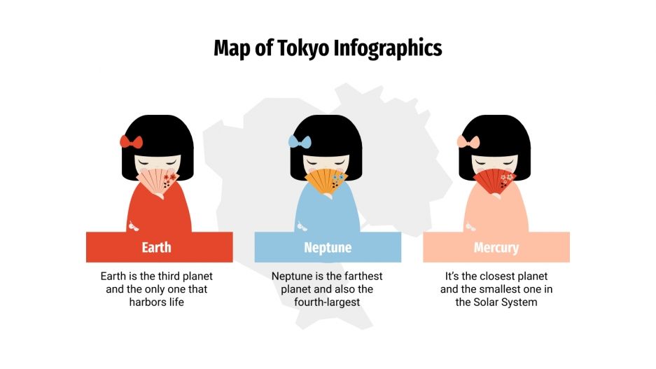 Map of Tokyo Infographics for Google Slides and PowerPoint