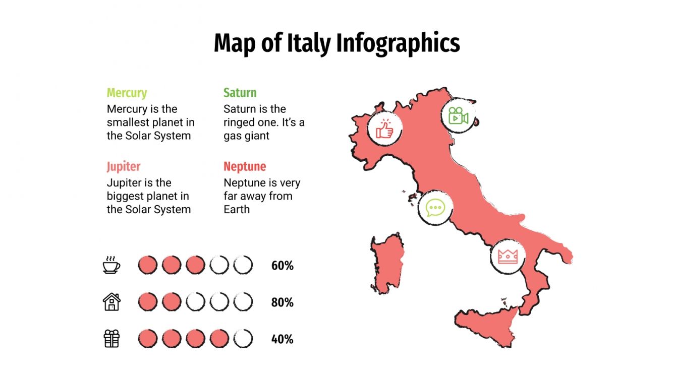 Karte von Italien Infografiken | Google Slides & PPT Vorlage