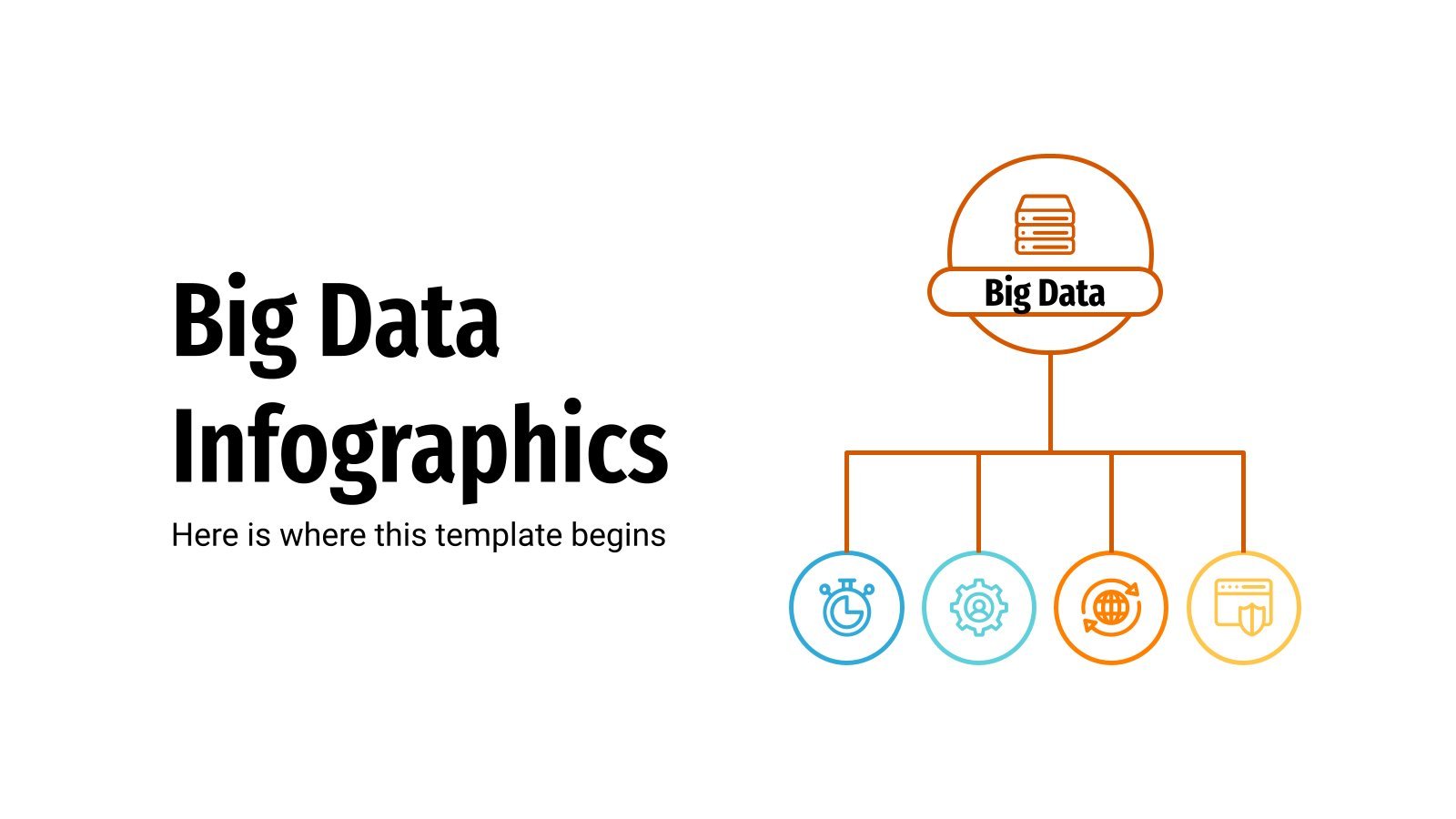 Modelo de apresentação Infográficos de big data