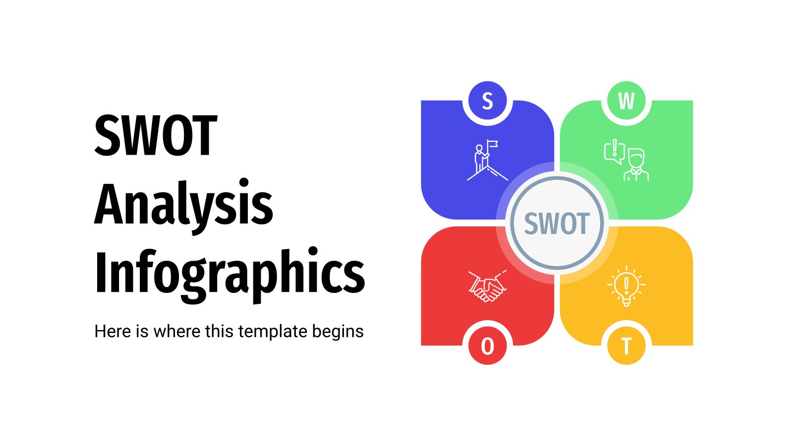 Google Slides 및 Powerpoint용 무료 Swot 인포그래픽