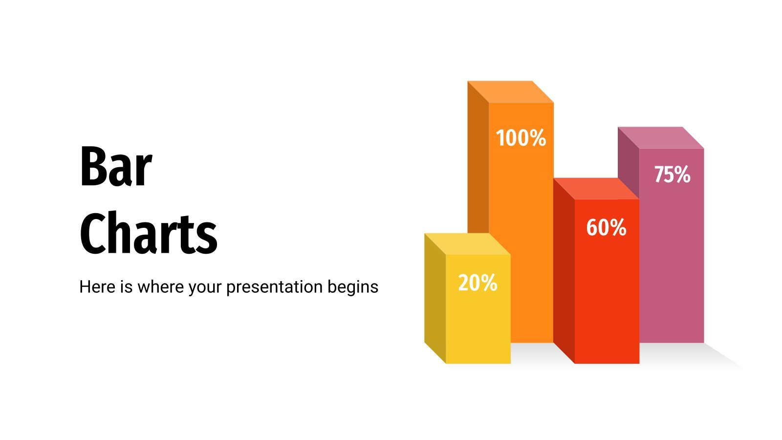 Bar Charts presentation template 