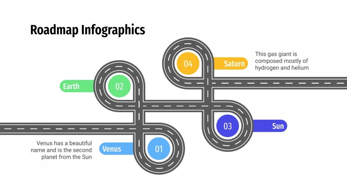 Free Roadmap infographics for Google Slides and PowerPoint