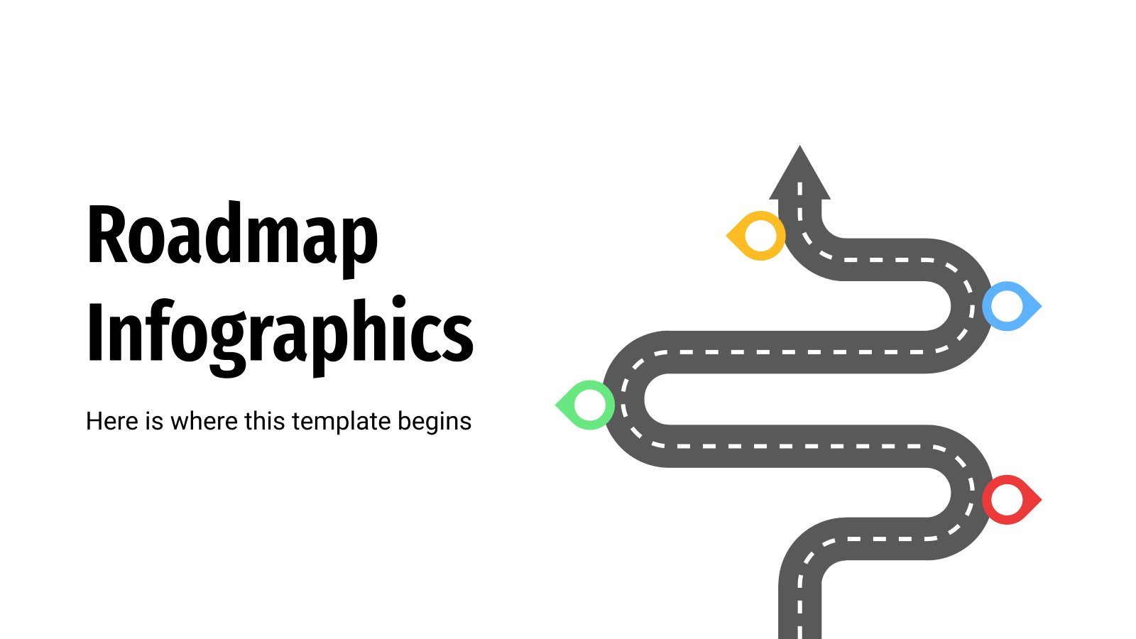 Modelo de apresentação Infográficos de itinerários