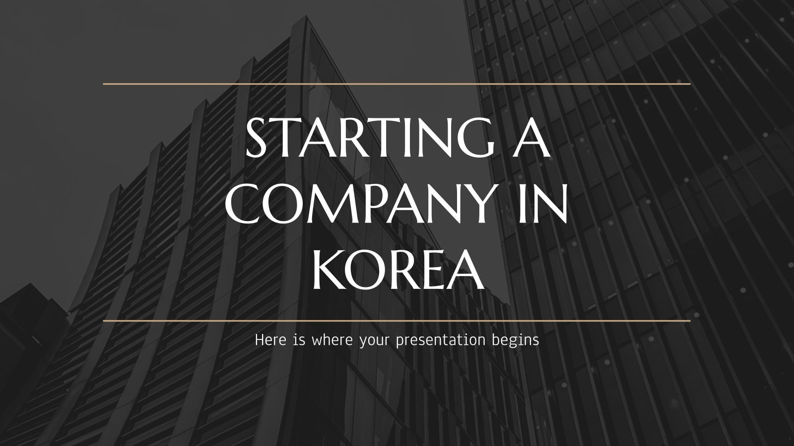 Starting a Company in Korea presentation template 